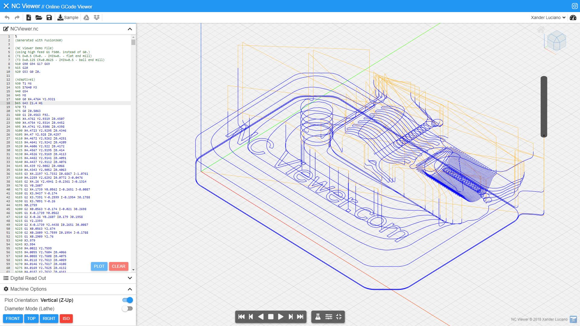 NC Viewer an online GCode viewer